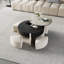 Table basse à plateau relevable 31,5 "avec repose-pieds gigognes, table basse en pierre avec tiroirs, sans assemblage