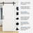 Steel Single Door Barn Door Hardware Kit Standard Single-62829195-62829196