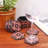 Agate Ceramic Jute Leather Crystal Novelty Round 6 Piece Coaster Set with Holder Set
