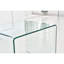 Table en verre trempé transparent - polyvalente pour divers besoins de la maison et du bureau