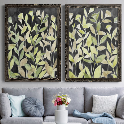 Encre Blooming Night I, toile encadrée de qualité supérieure - prête à être accrochée