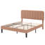 Lit plateforme rembourré en velours amélioré avec tête de lit réglable, conception renforcée et silencieuse, aucun sommier tapissier requis, support de lattes en bois robuste, assemblage facile-618794013-618794008