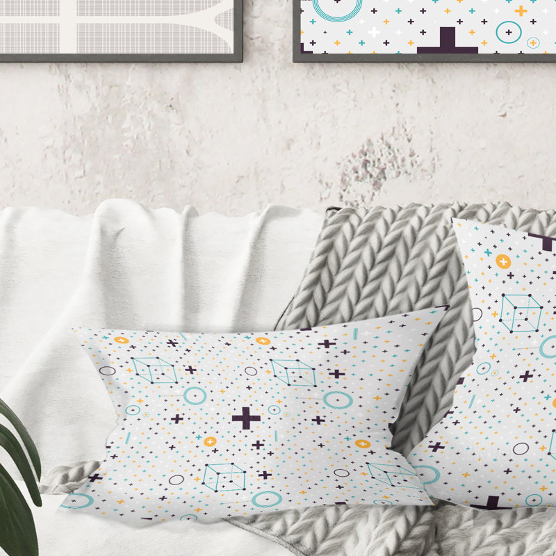 Minimalistic Geometric Elements - Mid-Century ModernPrinted Throw Pillow