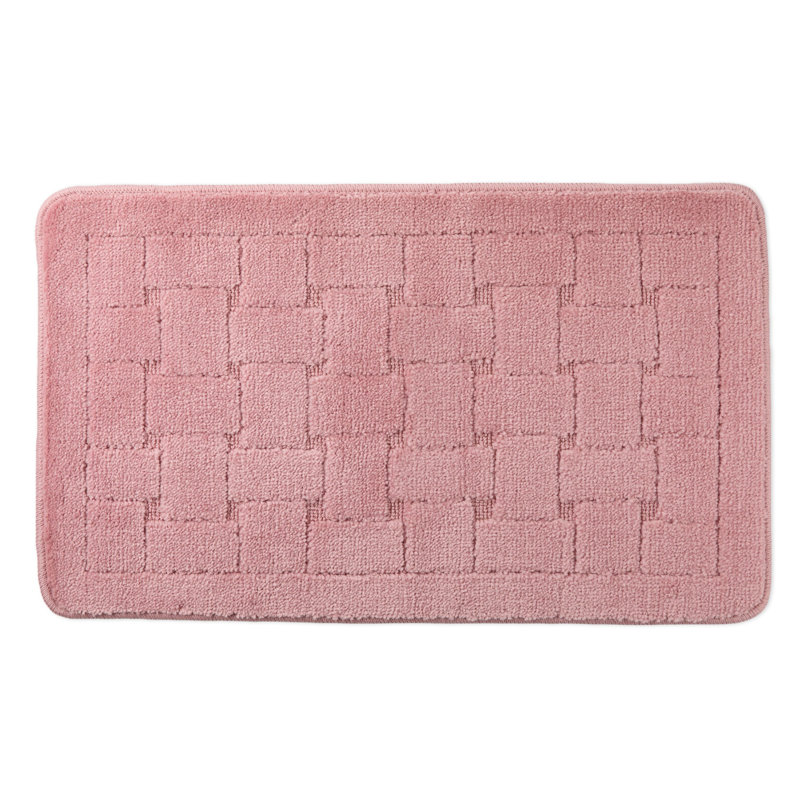Architha Polypropylene Plastic Non-Slip Bath Mat, Blush Pink