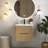 24'' Wall Mounted Single Bathroom Vanity With Ceramic Top-1400830538