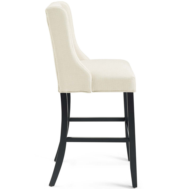 Tabouret capitonné en tissu Baronet, 1, Beige, Tabouret de bar (hauteur de 30,5 po)