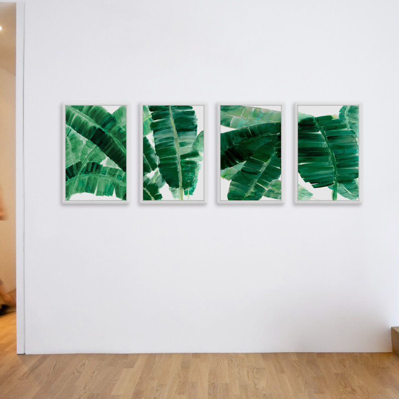 "new orleans iii" par marmont hill, ensemble de 4 reproductions d’art encadrées sur papier, H 24 po x l 16 po, Cadre blanc