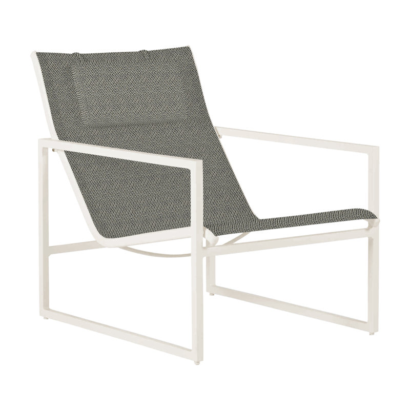 Craie Serenata Sling Easy Lounge, Pas de soudure, Intermix écorce, Craie / toile blanche