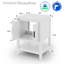 Base de meuble-lavabo simple 24 po seulement, lavabo vasque non inclus, tablette ouverte-116619155