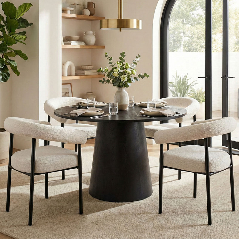 5-Pieces Round Dining Table Sets