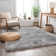 Feather Shag Solid Colour Synthetic Area Rug