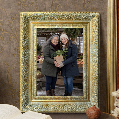 Cadre photo 3 pièces 11 "x 14" style antique antique avec support de table et crochets muraux