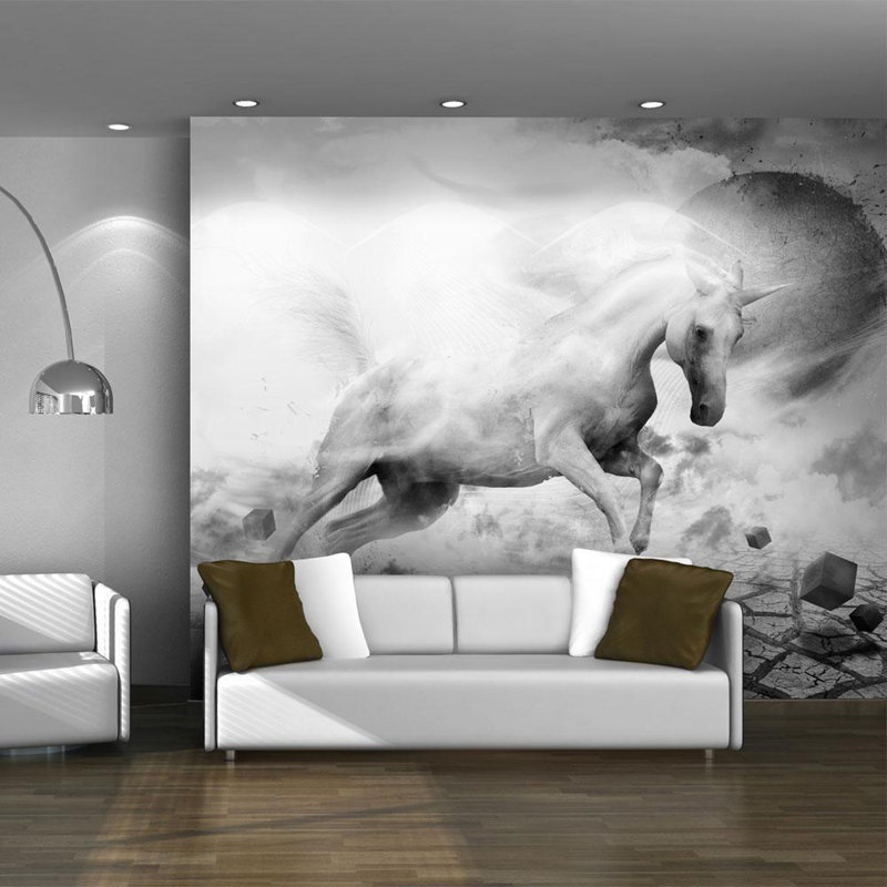 Murale licorne, L 106 po x l 137 po