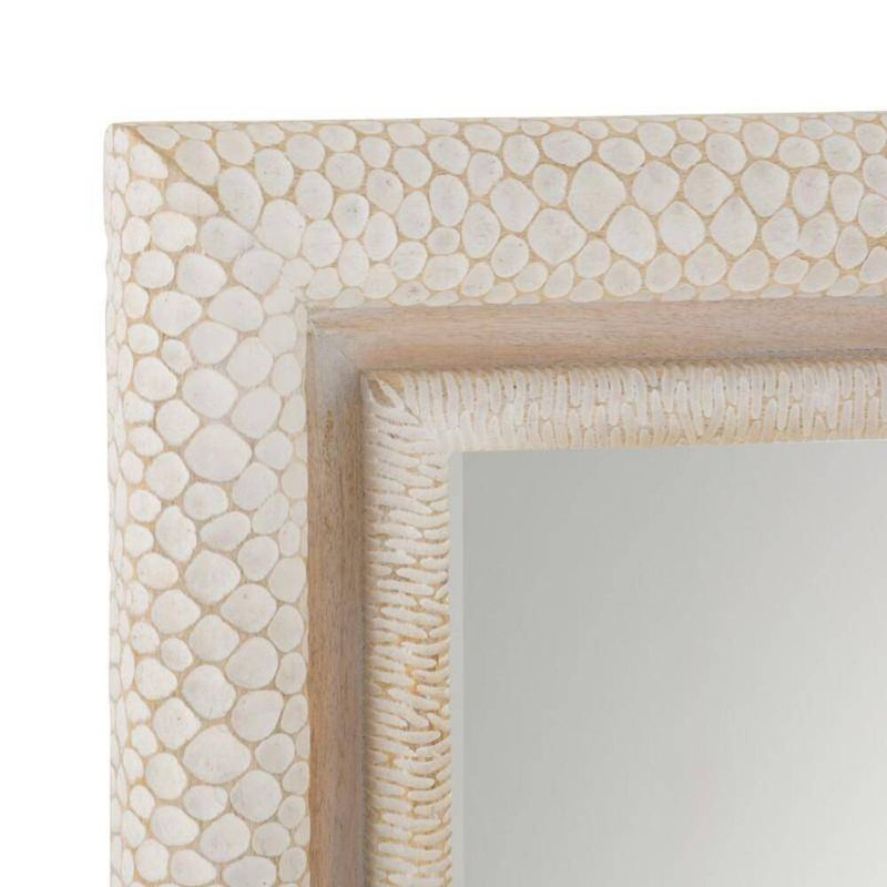 Indo Rectangle Solid Wood Beveled Mirror