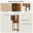 Boho Bathroom Space Saver Cabinet With Rattan Doors, Over-The-Toilet Storage Organizer With Adjustable Shelf-787263897