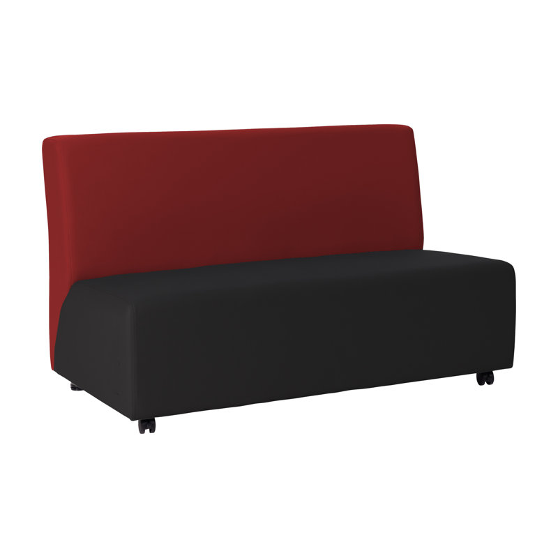 Canapé mobile sans accoudoirs Pro Series, Noir / rouge