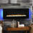 20.5 Inch High Electric Fireplace - 5000 /H Heat, Multi Color Flame, Timer Function, /Ul , Vent 48 Curved Front Wall Mounted With Remote Flame & , 1400W /H, 11 Temp Settings,/Ul