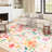 Groner Large Flower Living Room Rug Washable Bedroom Rug Non-Slip Colorful Vintage Accent Floor Carpet For Home Decor-110698210