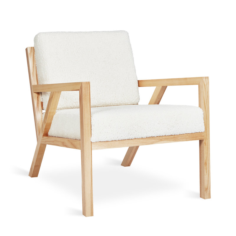 Truss Lounge Chair, Ash Natural, Vegan Appleskin Leather Cognac