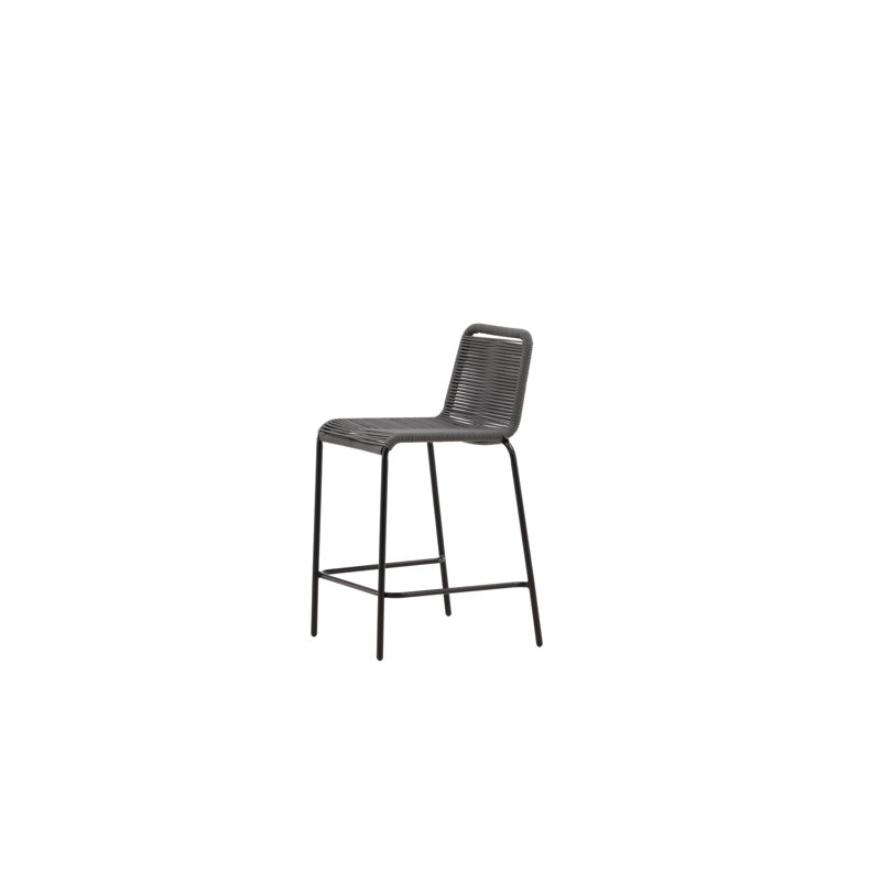 Jaquelline Steel Outdoor 61cm Counter Stool, Dark Grey