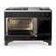 Majestic III Series 48 Inch Dual Fuel Range with 5 Sealed Burners, Griddle, Frenchtop in Matte Graphite (Natural Gas, Burnished Trim)-1387864844-1387864835-1387864833