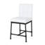 Tabouret de comptoir industriel moderne blanc à 2 boutons l 20,46 po x H 38,8 po x P 38 po