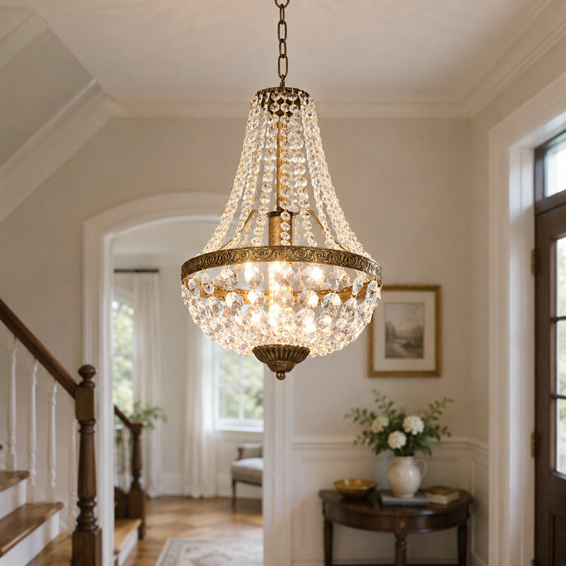 1 - Light Chandelier, Gold