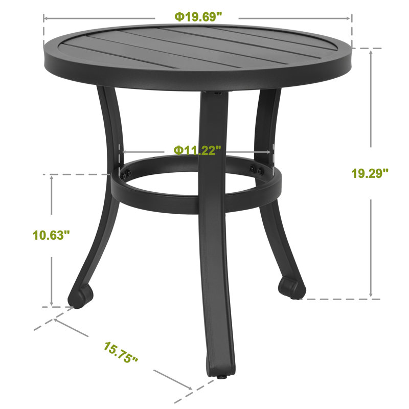 Alainah Round 2 - Person 28.5'' Long Bistro Set with Cushions