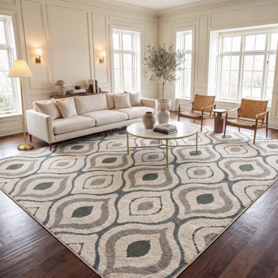 Tapis crème / bleu clair Bryer