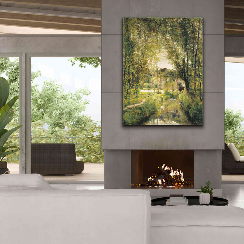 Sunlit Stream par Stellar Design Studio - impression sur toile tendue, H 54 po x l 40 po x P 1,5 po