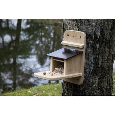 Ametra Solid Wood Hanging Squirrel Feeder