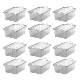 Life Story 6L Shoe and Closet Storage Box Stacking Containers