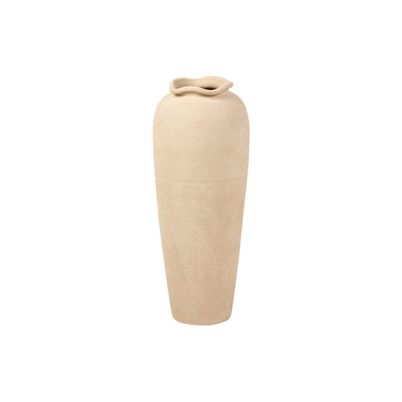 CERAMIC VASE 28X28 CM, Overall Height- 80cm, Brown