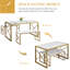 Ensemble de table de salle à manger Aithan 3 pièces 43,3 pouces avec bancs, ensemble de table de cuisine rustique pour petits espaces, ensemble de salle à manger de style campagne moderne avec banc pour cuisine et salle à manger-1421384762-1508542920