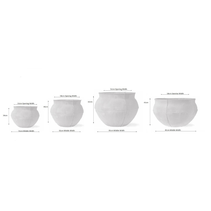 Braxton Fiberglass Planter, Medium