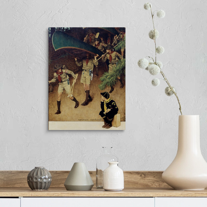 Hommes sur toile, art mural, H 16 po x l 12 po x P 1,25 po, Toile tendue