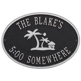 Personalized Island Time Palm Plaque Wall Décor