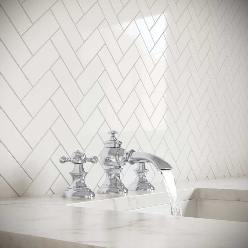 Modern Classic Widespread Bathroom Faucet with Drain Assembly, Chrome, Ball Cross