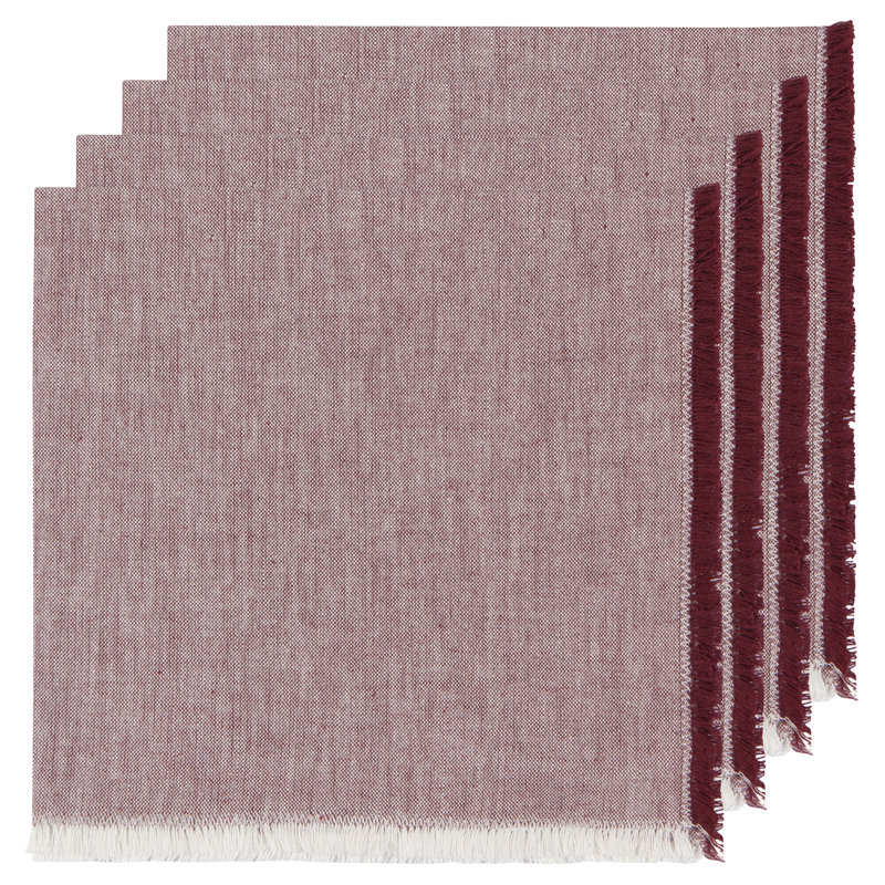 Serviette en coton 18 po Stulysse Heirloom Chambray, Vin