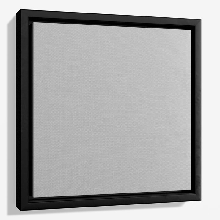Fleurs rétro sur fond vert - imprimé, Pas de tapis, H 12 po x l 18 po x P 1,25 po, Toile encadrée noire, Noir