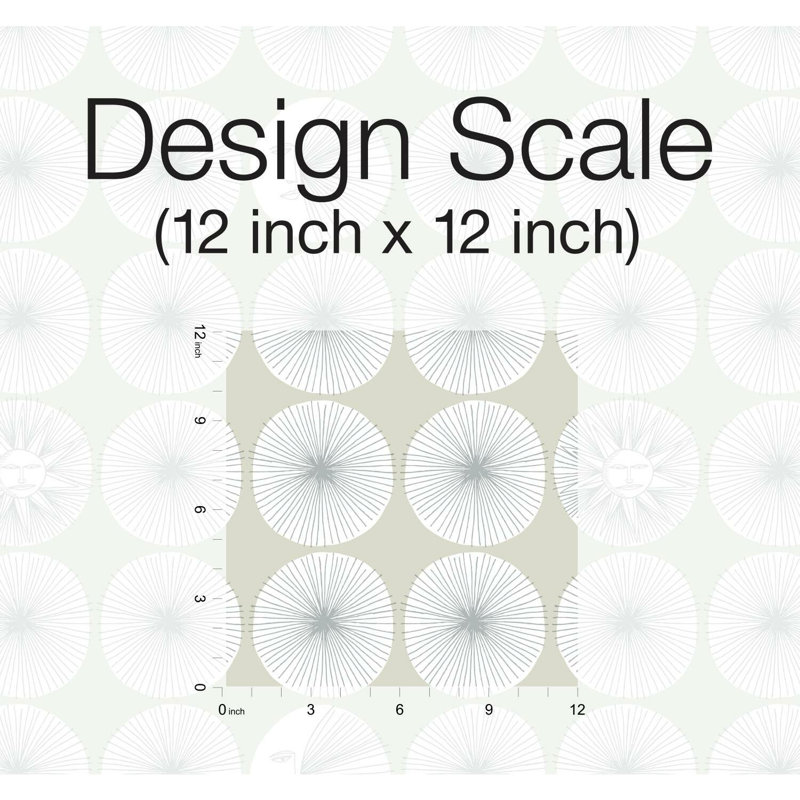 Geometric Peel & Stick Wallpaper Roll, Natural/Silver
