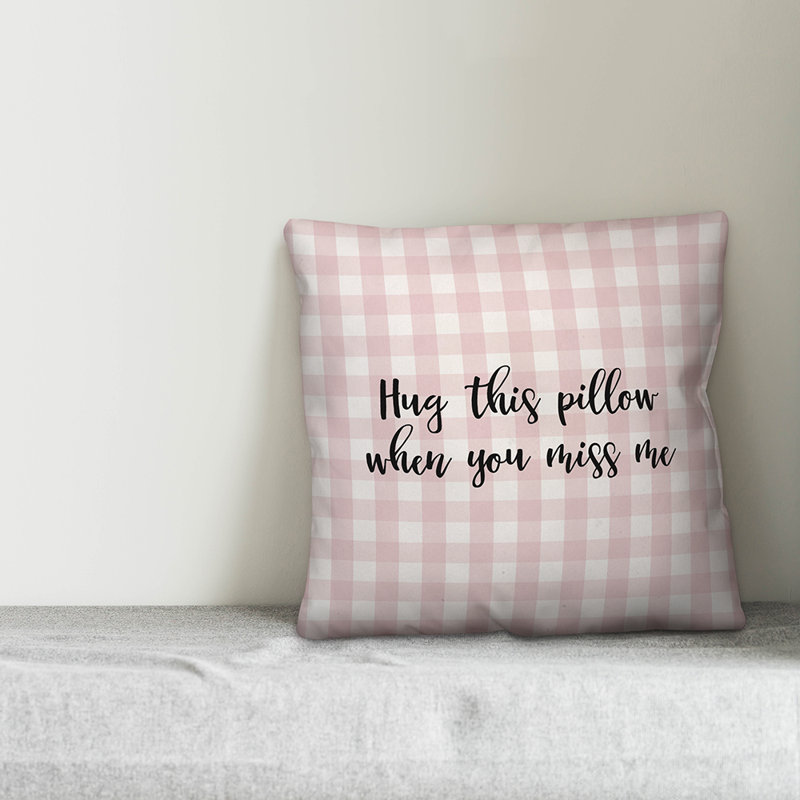  Coussin Hug, Rose / Noir, Housse de coussin