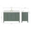 Meuble-lavabo simple 55 po avec plateau en quartz blanc Oberle-796571857-792981069