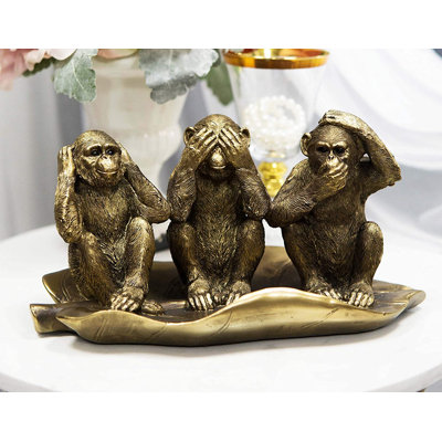 Trofeo Decorativo Mad Monkey - Colore Oro E Nero, 12cm - Idea Regalo Ironica - Foto 8