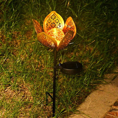 Solar Powered Integrated Led Metal Pathway Light