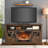 60 Inch Electric Fireplace  Entertainment Center With Door Sensor-Reclaimed Barnwood Color-595964563