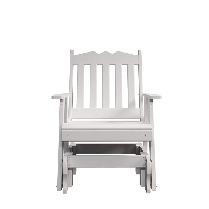 Fauteuil oscillant York en plastique recyclé York, Blanc brillant