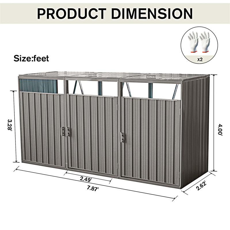 Rangement extérieur pour poubelle