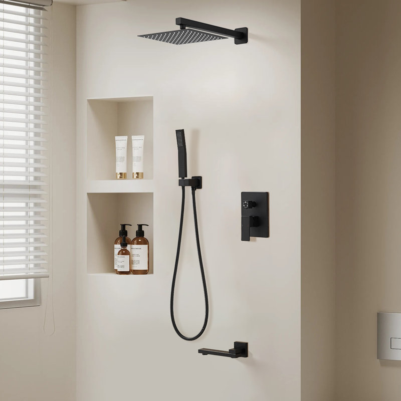 Système de douche, Noir mat