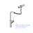 4 Spray - Mode 360 Pull Down Kitchen Faucet With Brushed Nickel Surface, Splash Operation, Ceramic Cartridge, All Necessary Accessories, Modern Must Have In Nickel, Choices For Various Tasks,-1522588807